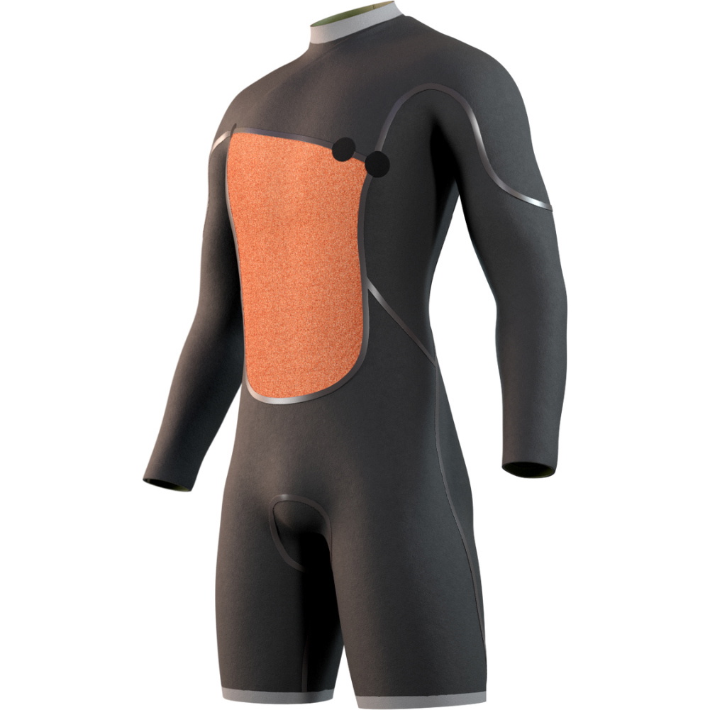 2025 Mystic Hommes The One 3/2mm Longarm Zip Free Shorty Combinaison Néoprène 35000.250620 - Moss